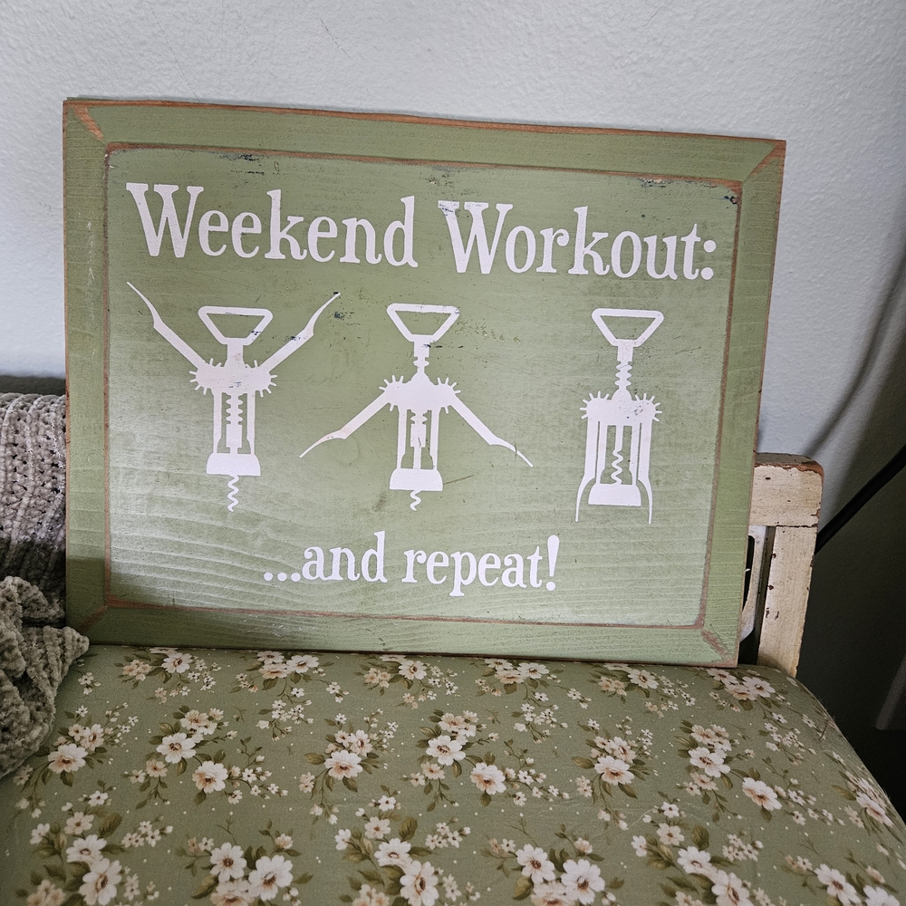 Green 'Weekend Workout' Decorative Sign - Picture 2 of 5